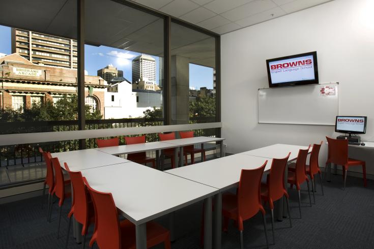 Salle de classe de l'école d'anglais Browns