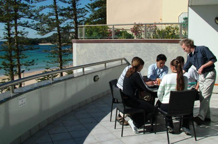 La terrasse de l'école