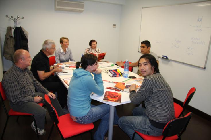 Étudiants en cours d'espagnol