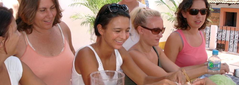 étudiantes à l'école d'espagnol de Puerto Vallarta au Mexique
