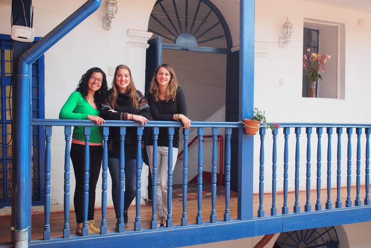 étudiants à l'école d'espagnol à Cusco au Pérou